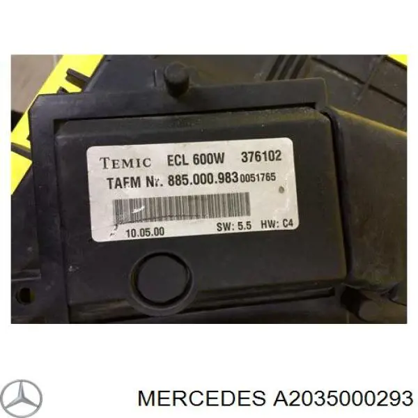 Диффузор радиатора охлаждения в сборе с крыльчаткой Mercedes A2035000293