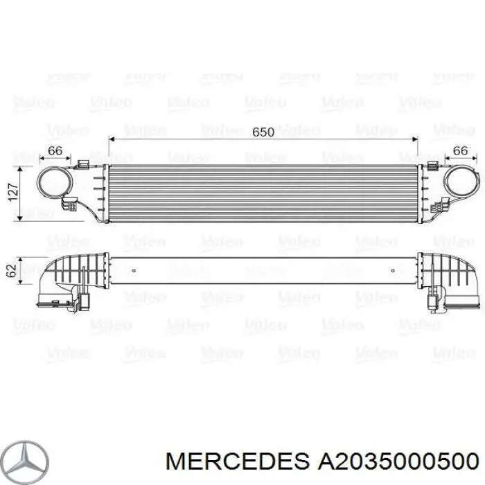 Система охлаждения наддувочного воздуха Mercedes A2035000500 цена, от 56.43 USD