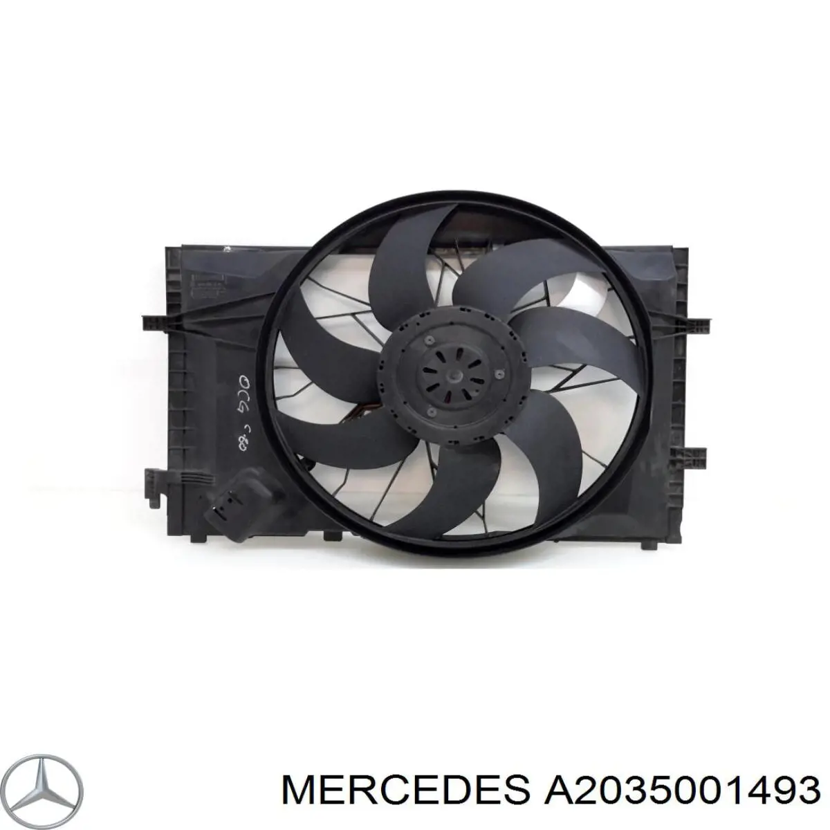 2035001493 Mercedes Диффузор радиатора охлаждения в сборе с мотором