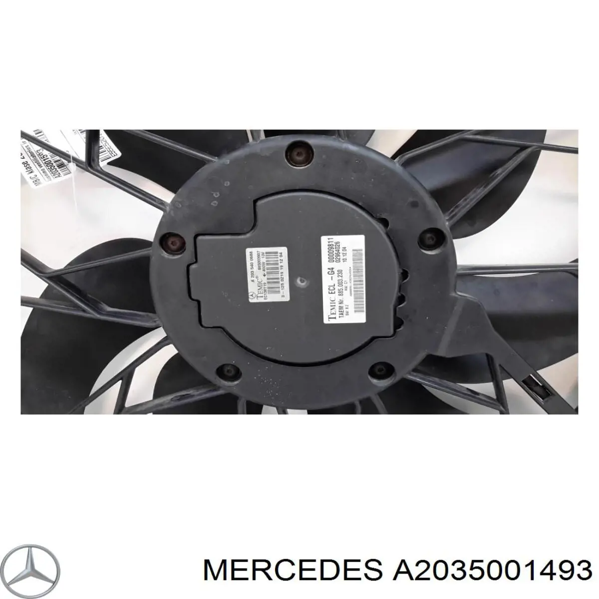 Купить 2035001493 Mercedes Диффузор вентилятора в сборе с мотором и крыльчаткой