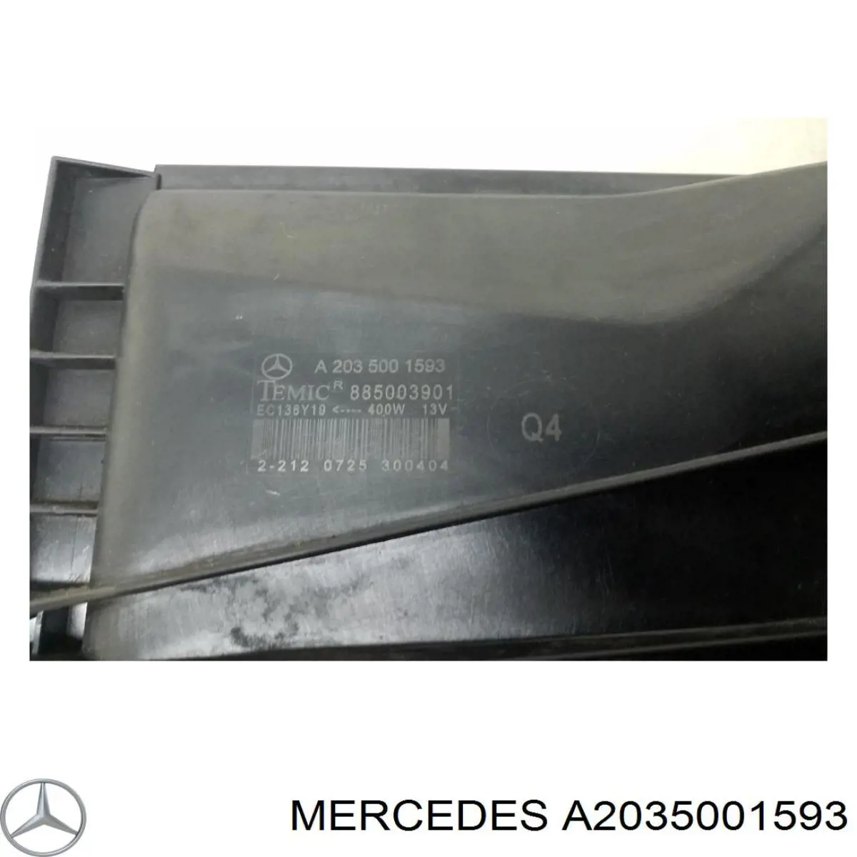 Диффузор радиатора охлаждения в сборе с крыльчаткой Mercedes A2035001593