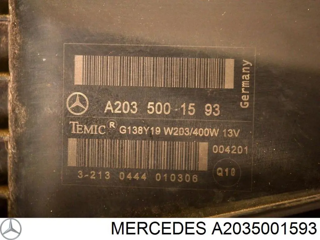 Диффузор вентилятора в сборе с мотором и крыльчаткой A2035001593 Mercedes