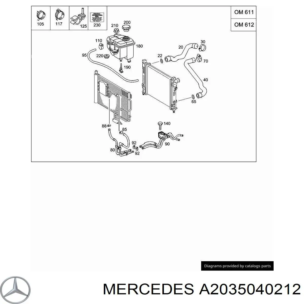  Mercedes A2035040212 цена, от 2.52 USD