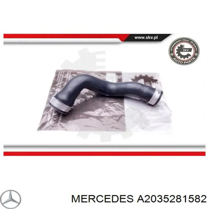 A2035281582 Mercedes mangueira (cano derivado superior esquerda de intercooler)