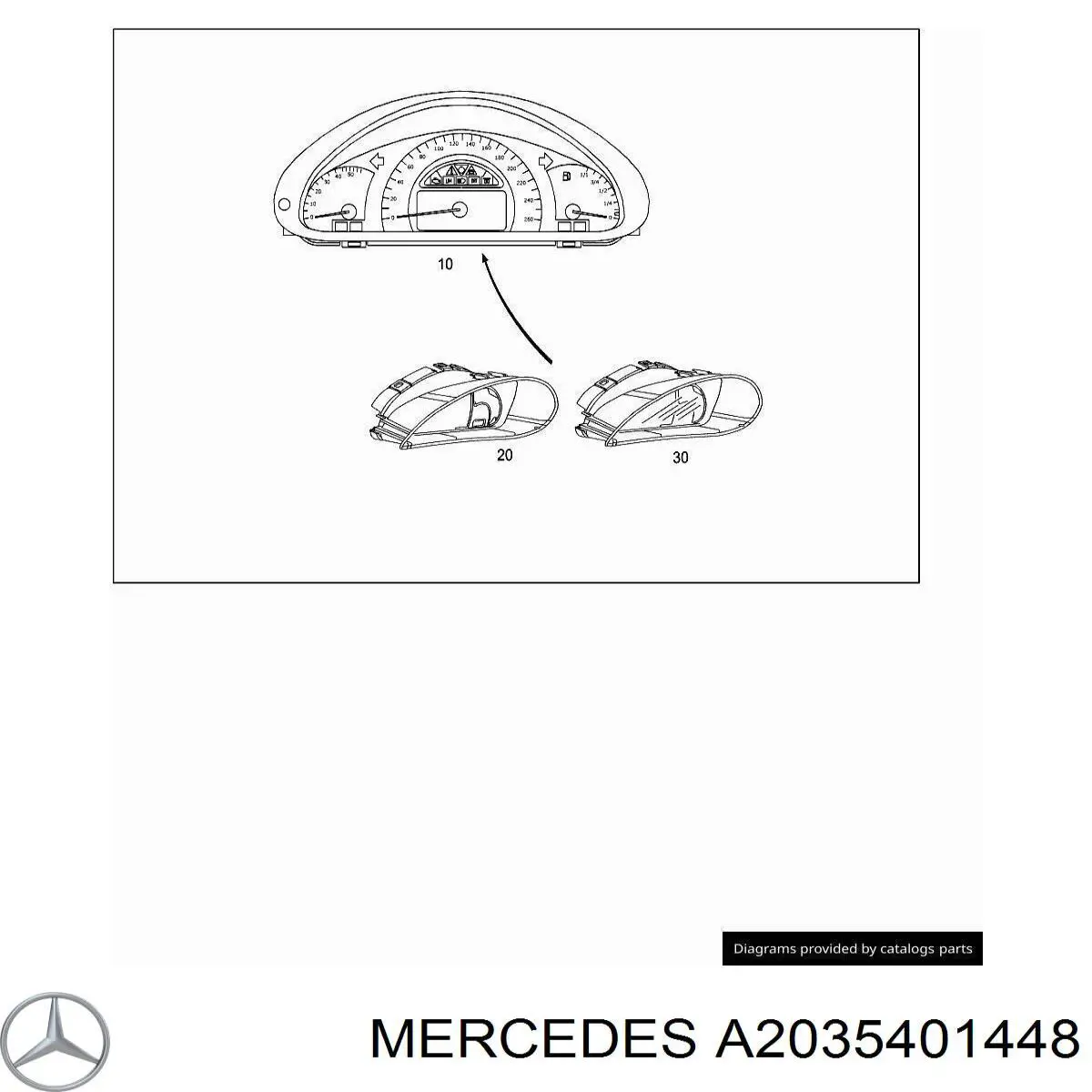 A2035401448 Mercedes приборная доска (щиток приборов)