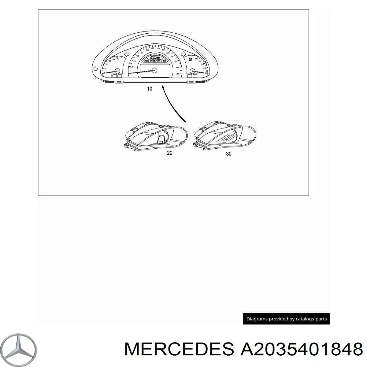 A2035401848 Mercedes приборная доска (щиток приборов)