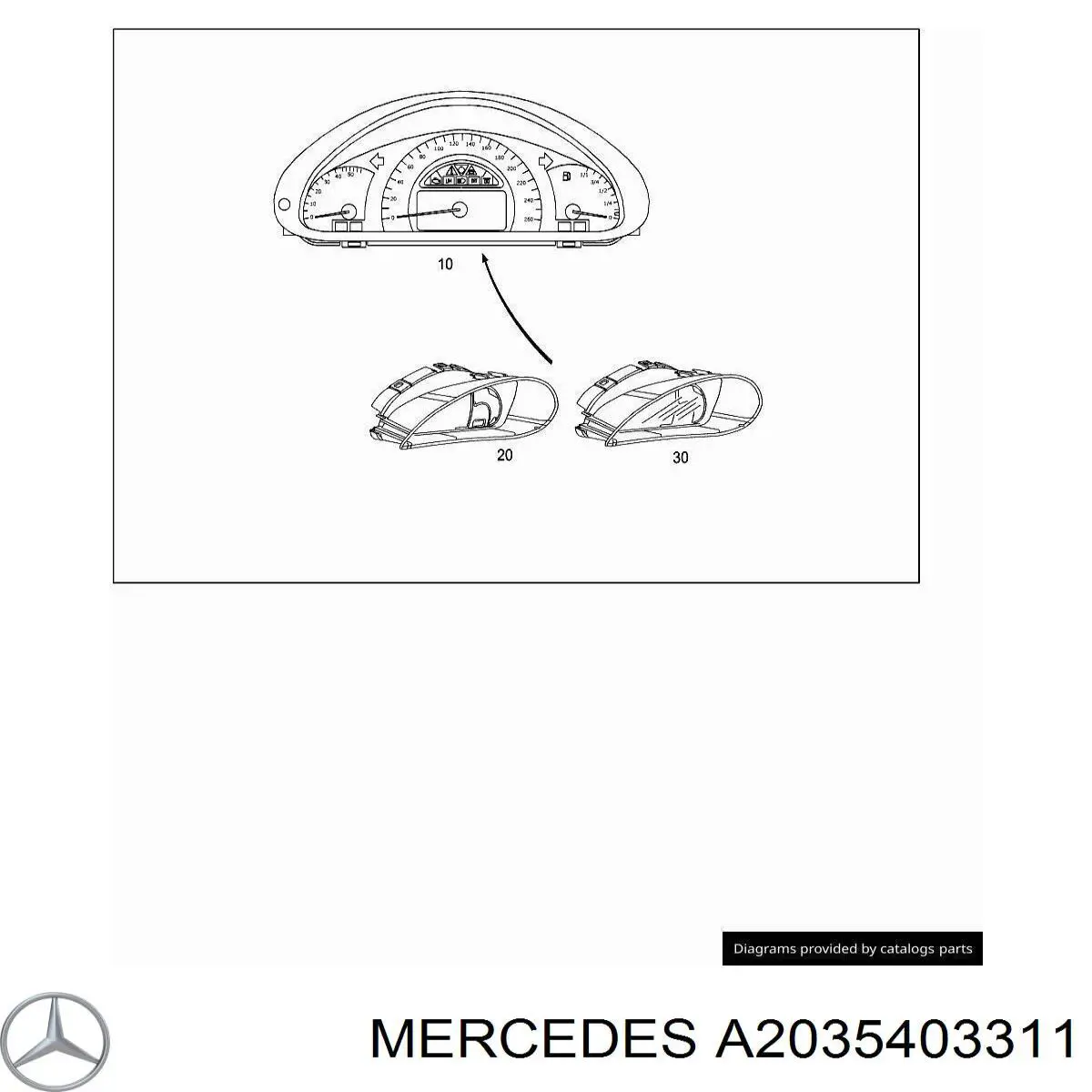 A2035403311 Mercedes приборная доска (щиток приборов)
