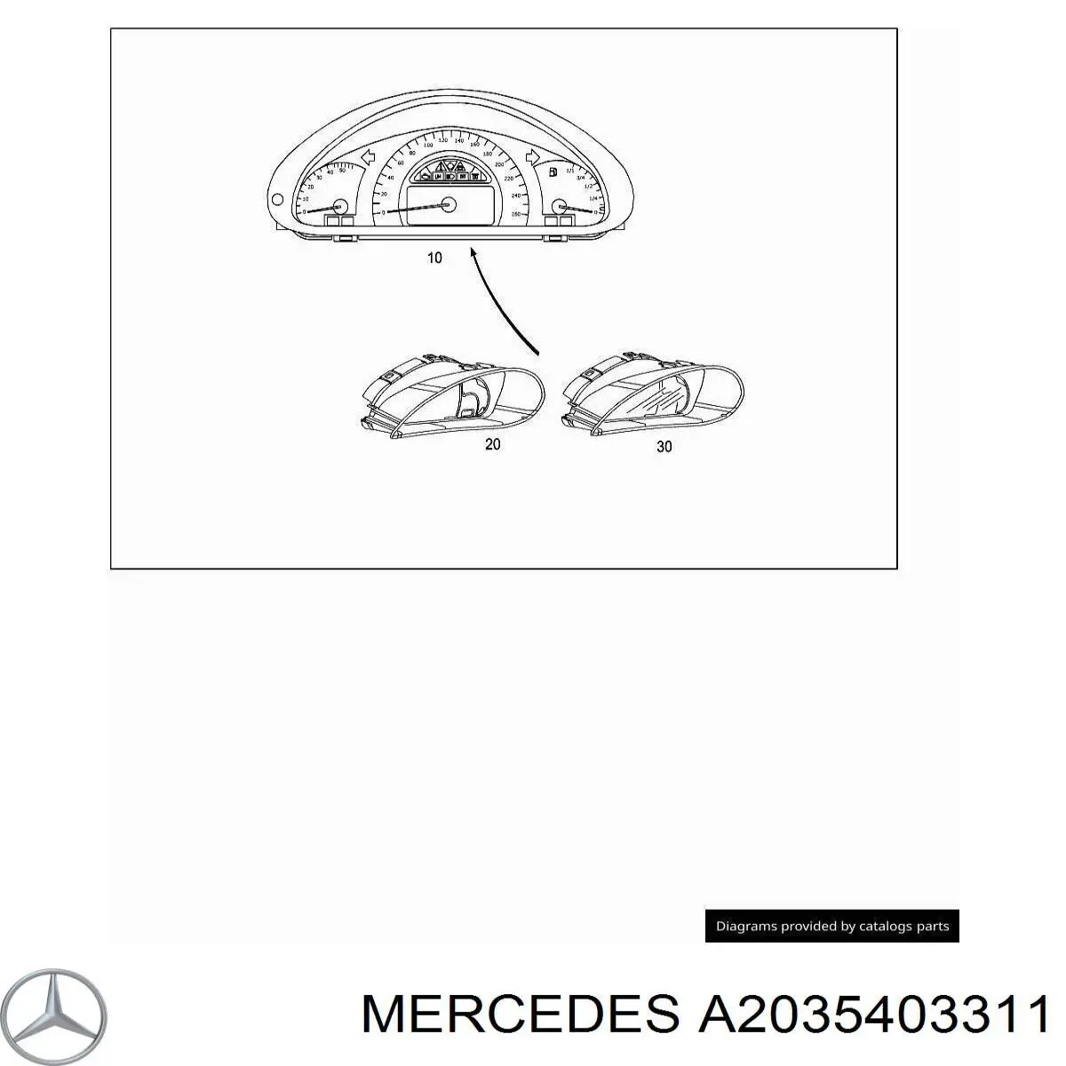 Панель приборов A2035403311 Mercedes