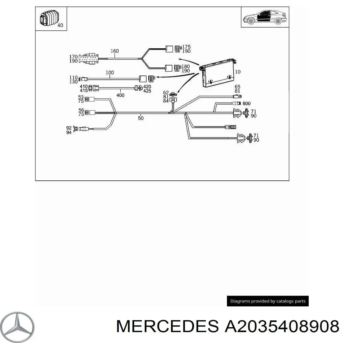  Mercedes A2035408908 цена, от 16.47 USD