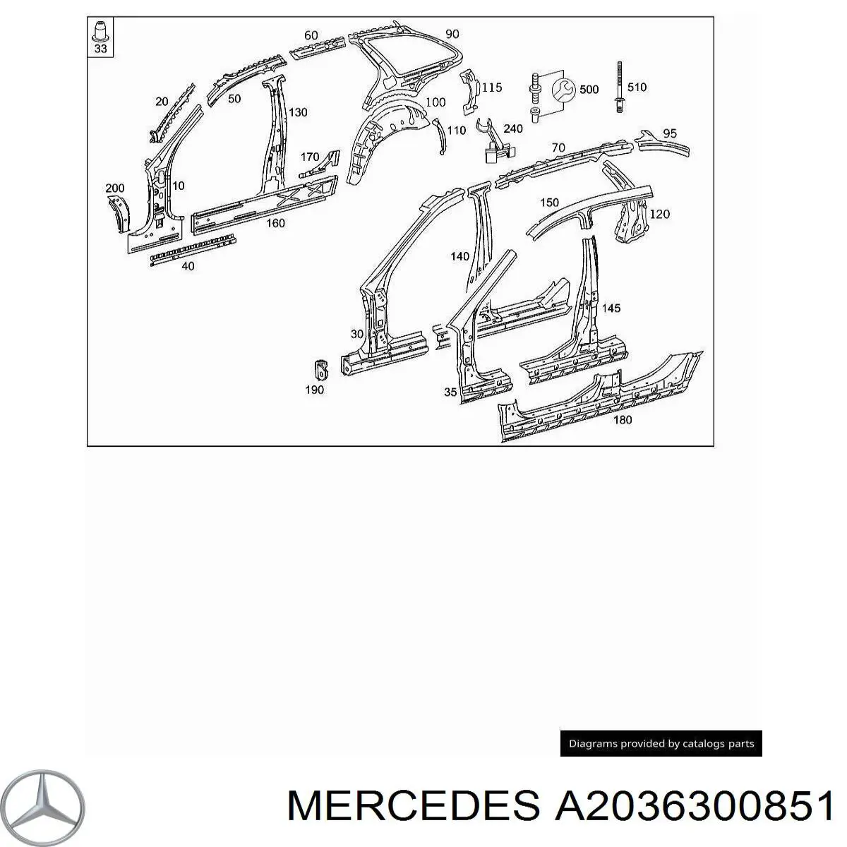 A2036300851 Mercedes 