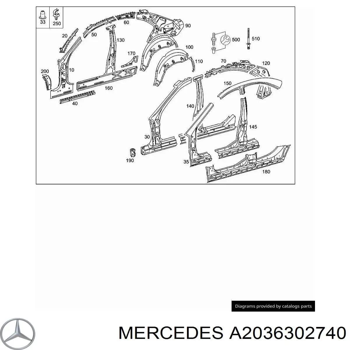  A2036302740 Mercedes