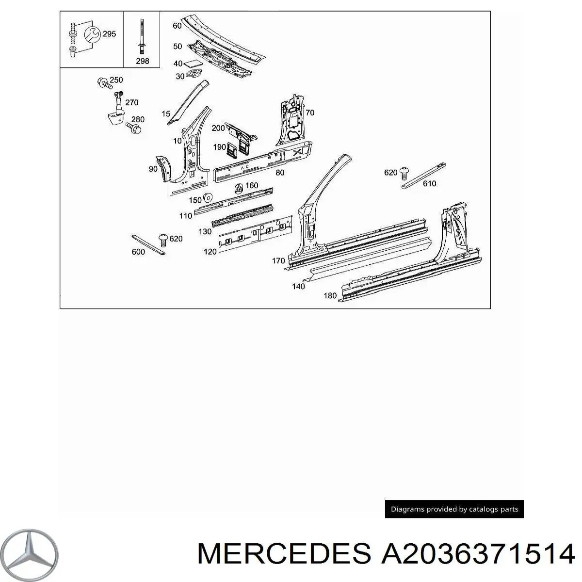  Mercedes A2036371514 цена, от 11.74 USD