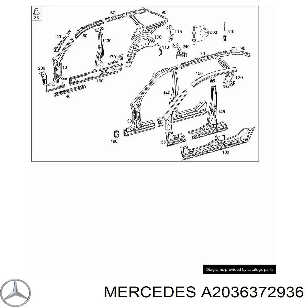  Mercedes A2036372936 цена, от 29.84 USD