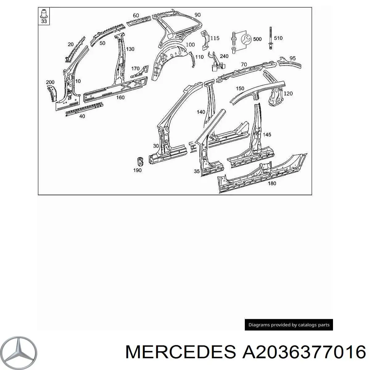  Mercedes A2036377016 цена, от 78.66 USD