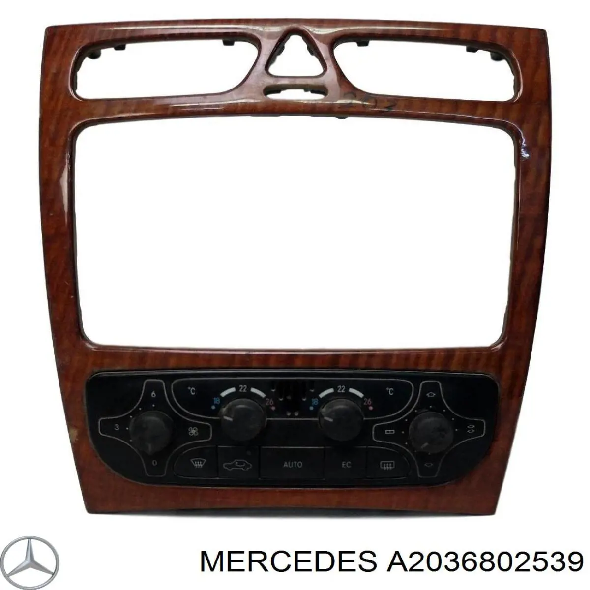 Moldura (placa sobreposta) central do painel de instrumentos para Mercedes C (S203)