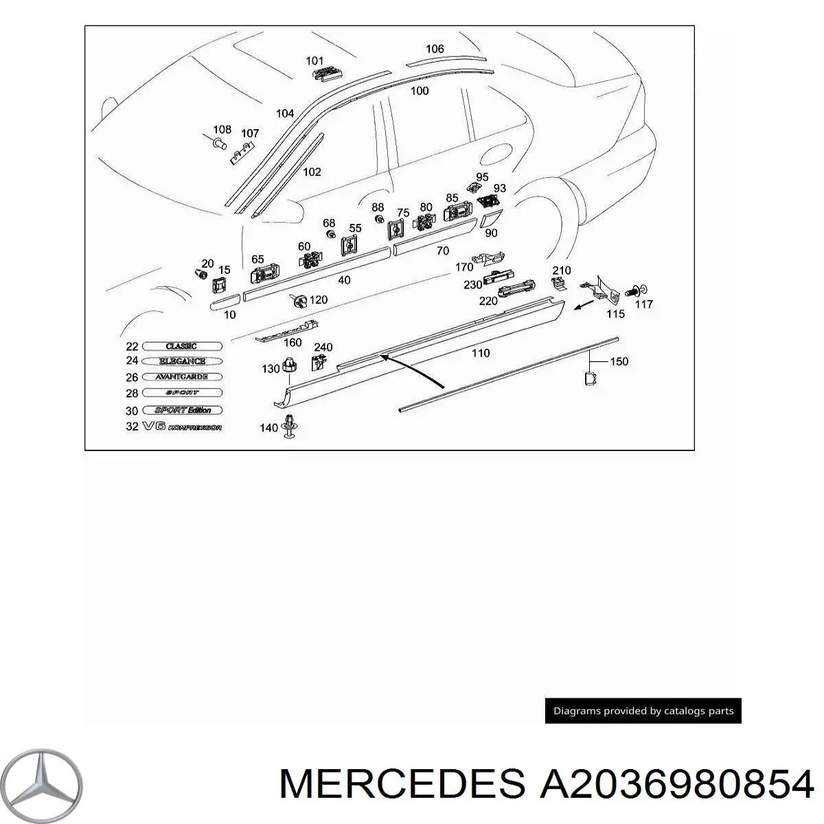  A2036980854 Mercedes