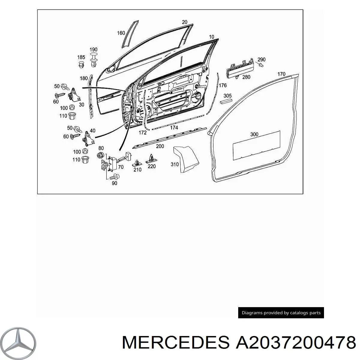  Mercedes A2037200478 цена, от 57.01 USD