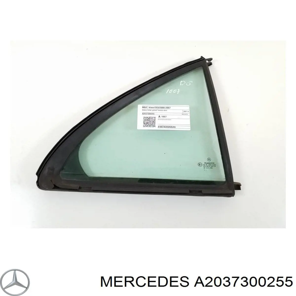 A2037300255 Mercedes vidro de janelo da porta traseira direita