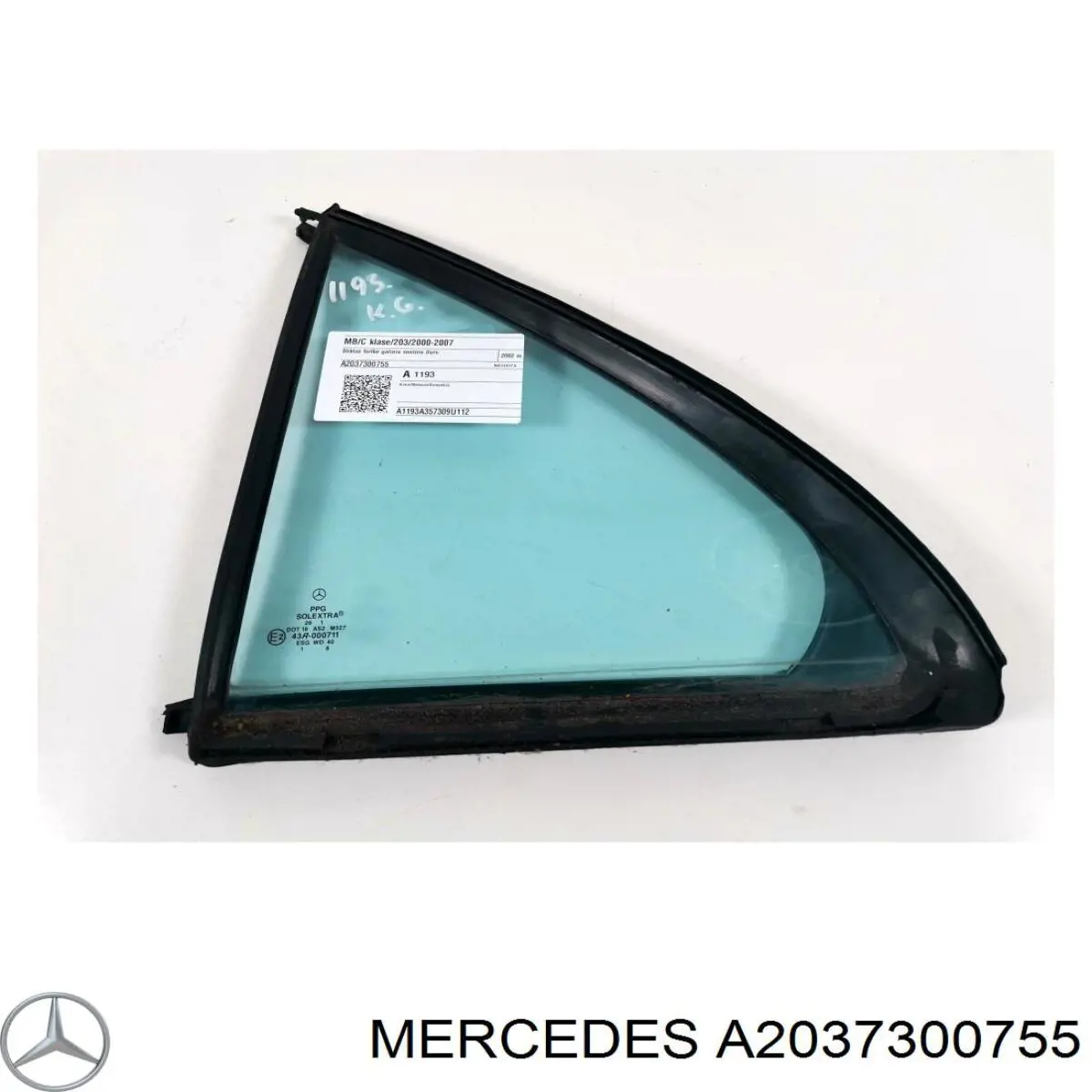 Стекло-форточка двери задней левой 2037300755 Mercedes