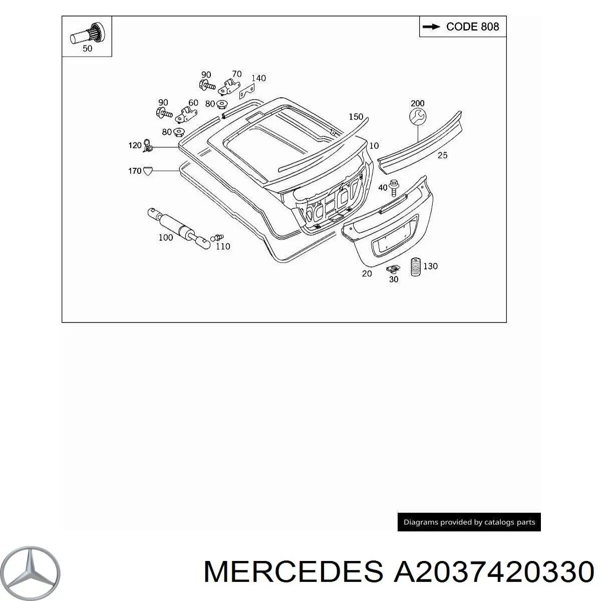  Mercedes A2037420330 цена, от 88.69 USD