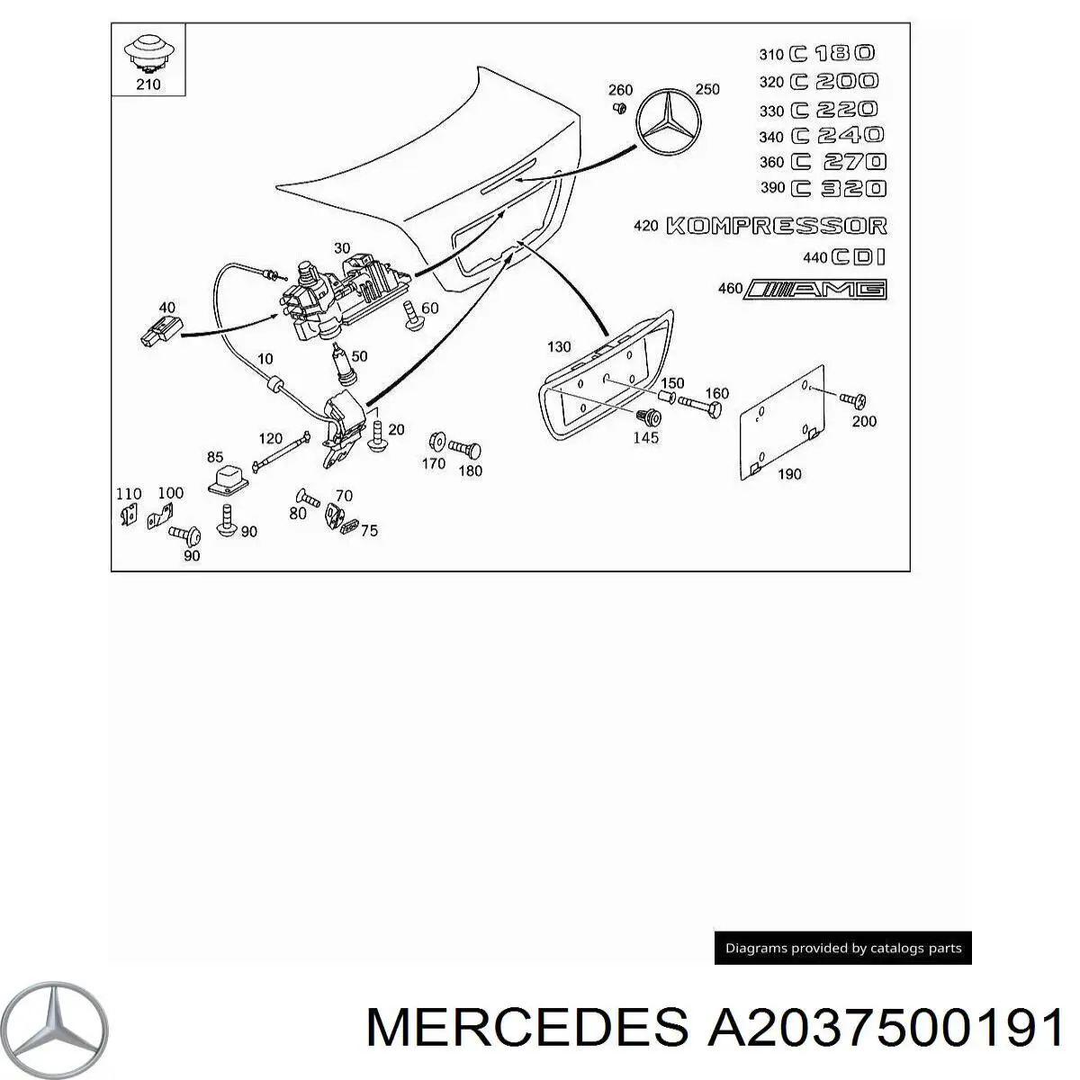  Mercedes A2037500191 цена, от 35.48 USD