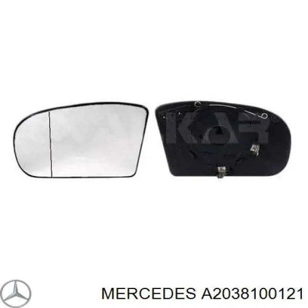 A2038100121 Mercedes зеркальный элемент зеркала заднего вида левого
