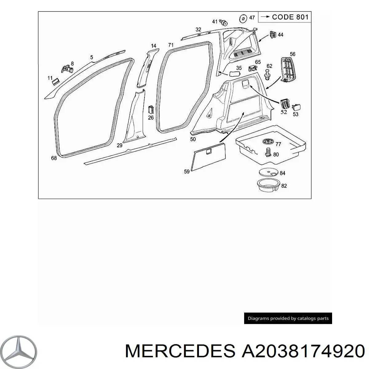  Mercedes A2038174920 цена, от 3.39 USD