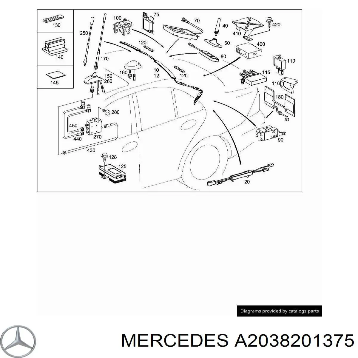 A2038201375 Mercedes 