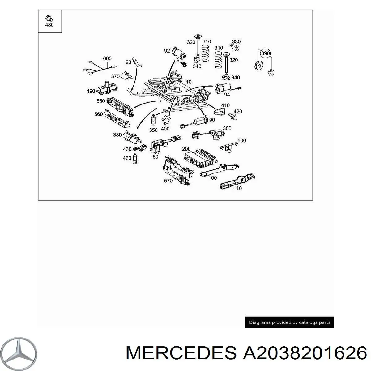  Mercedes A2038201626 цена, от 50.68 USD