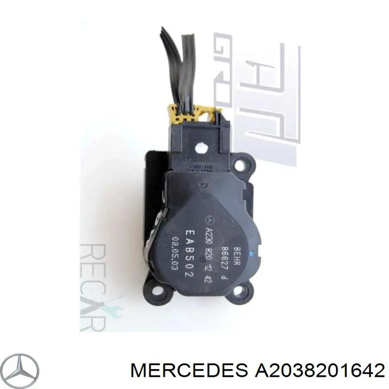 A2038201642 MERCEDES Actuador de compuerta del calefacción original y equivalente