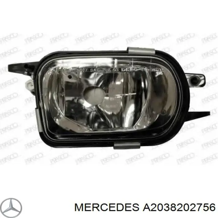A2038202756 Mercedes luzes de nevoeiro esquerdas
