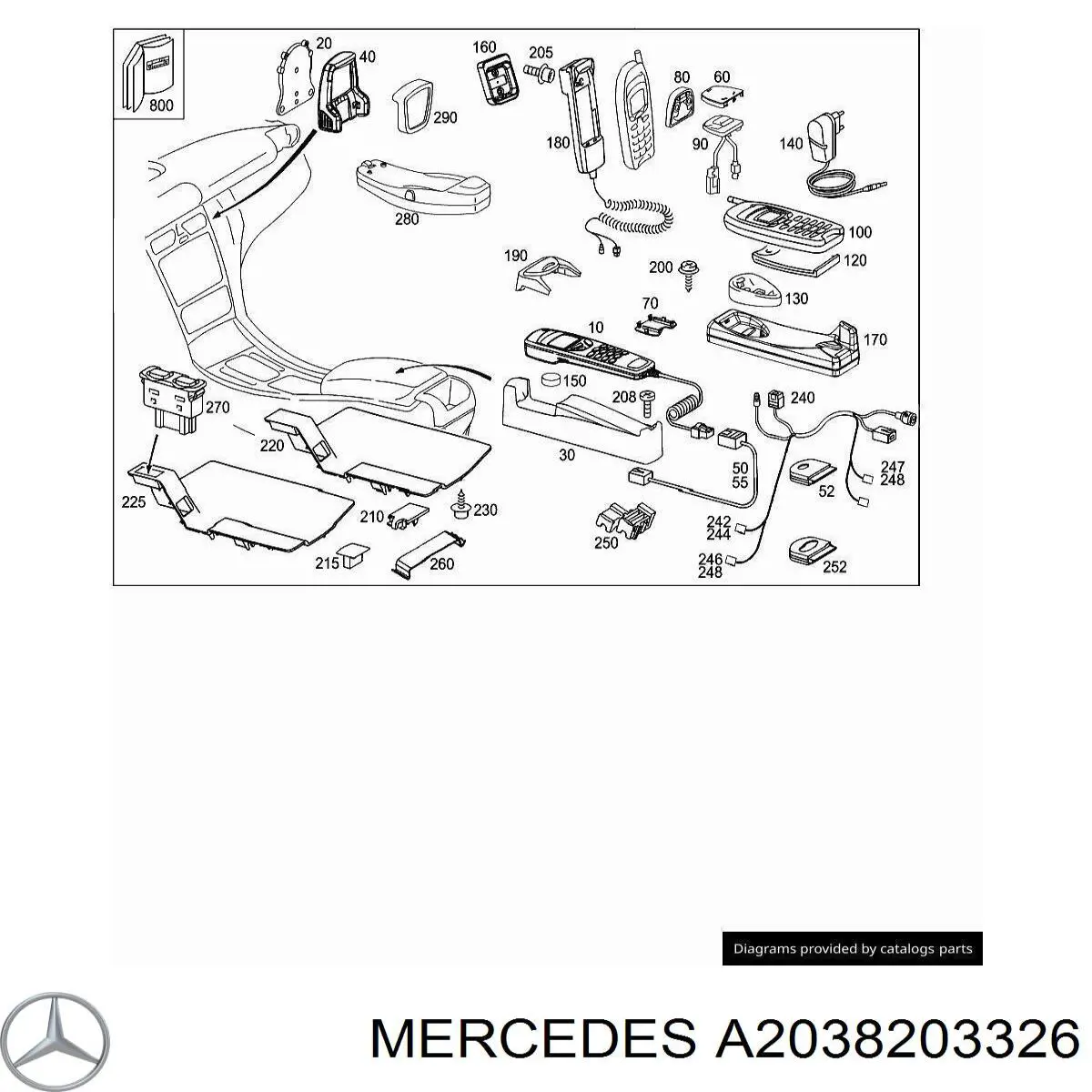 Купить 2038203326 Mercedes 