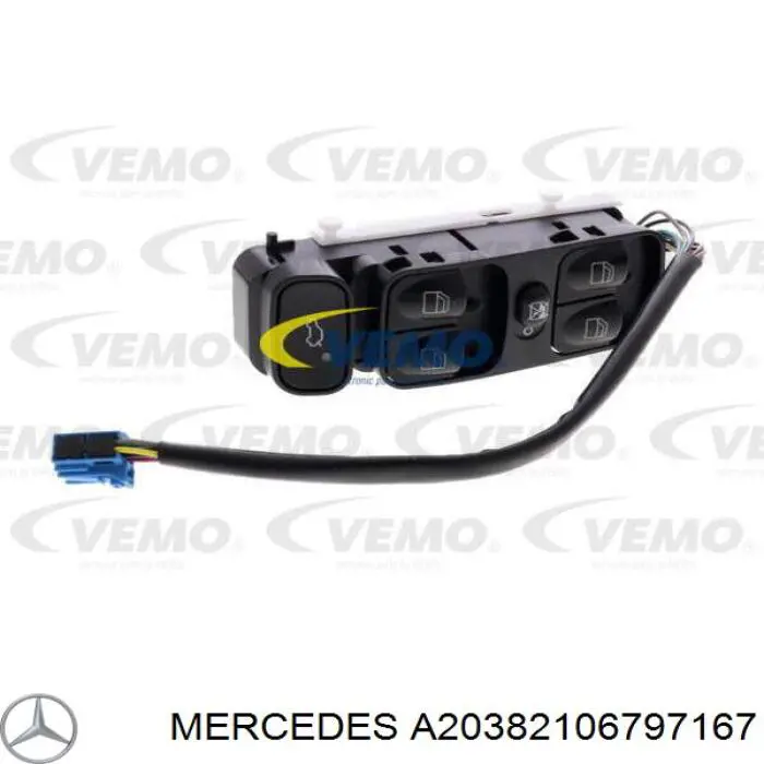 A20382106797167 Mercedes Кнопки переднего левого стекло подъёмника