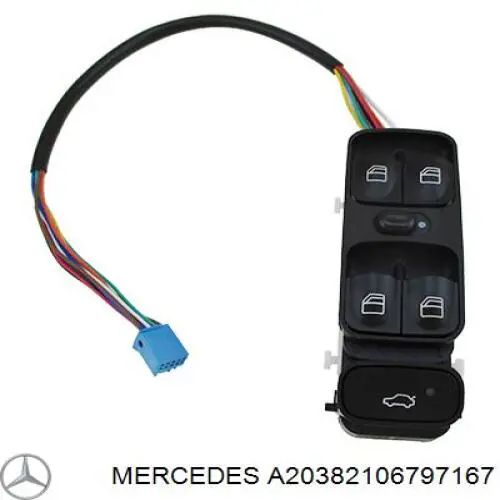 Купить A20382106797167 Mercedes Кнопки переднего левого стеклоподъёмника