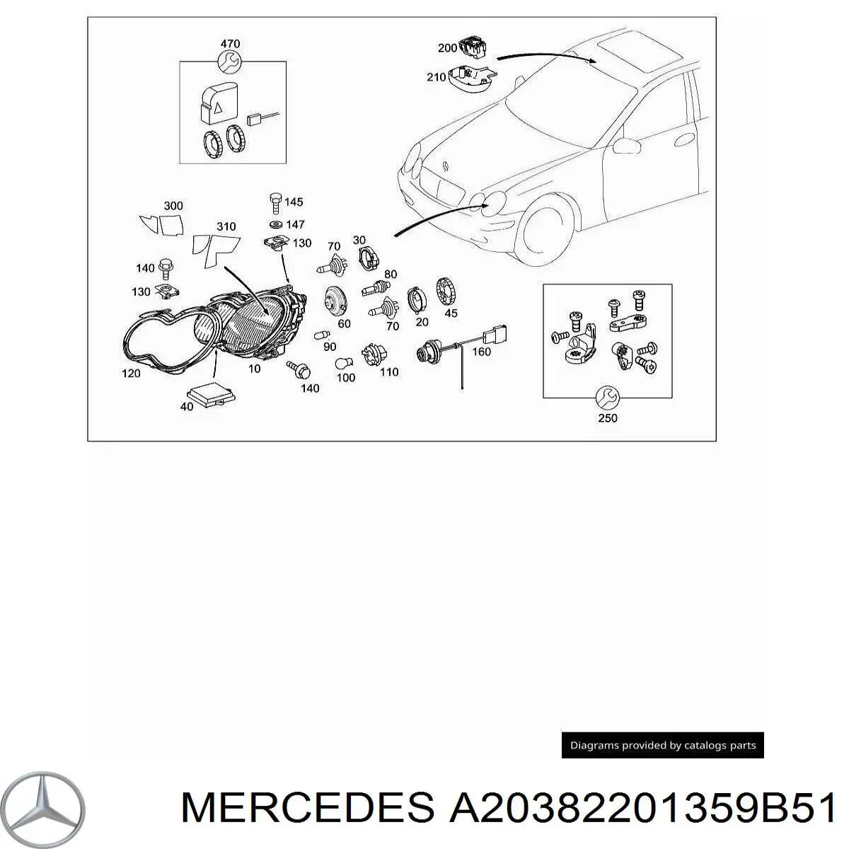 A20382201359B51 Mercedes Крышка датчика дождя