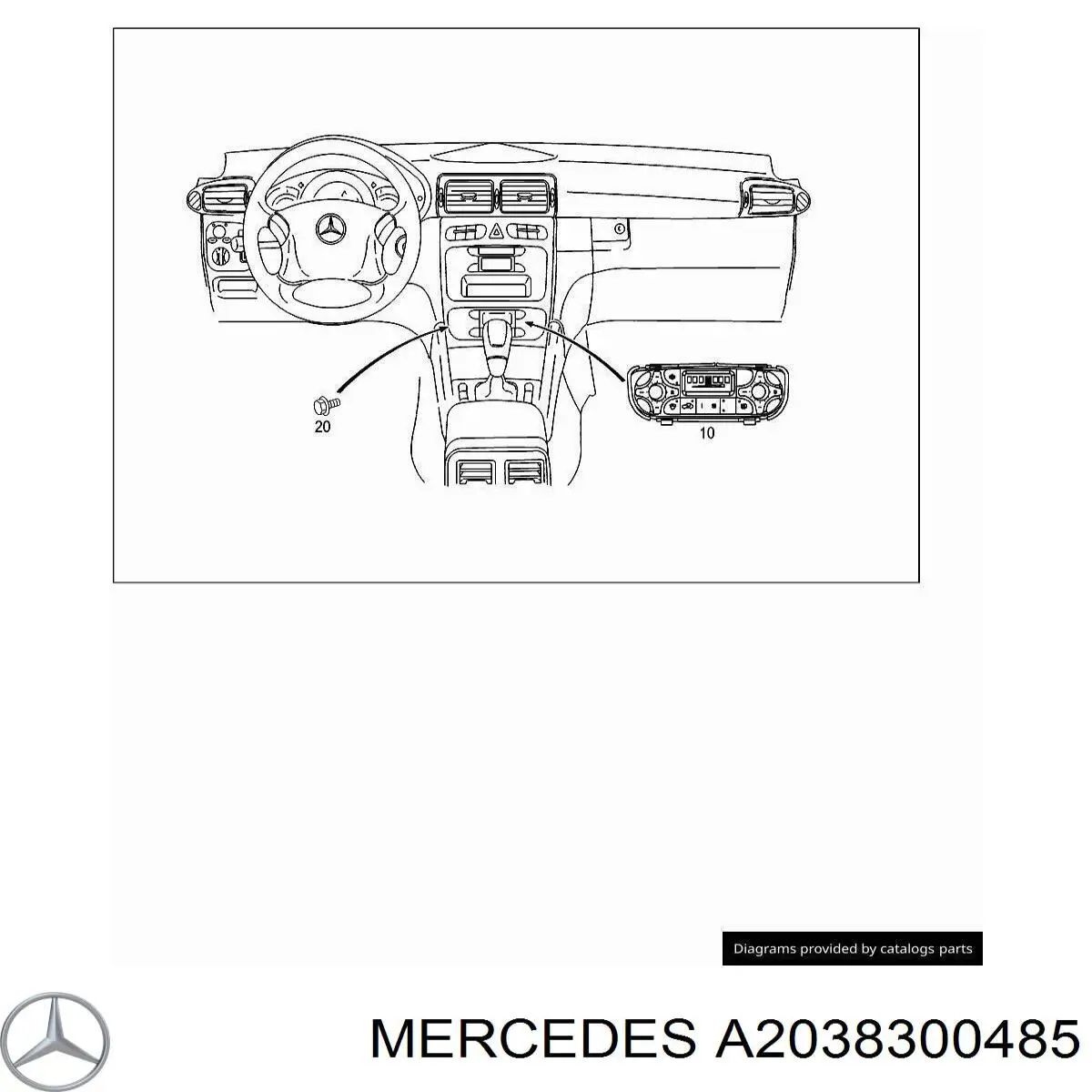 2038300485 Mercedes Механизм управления кондиционером