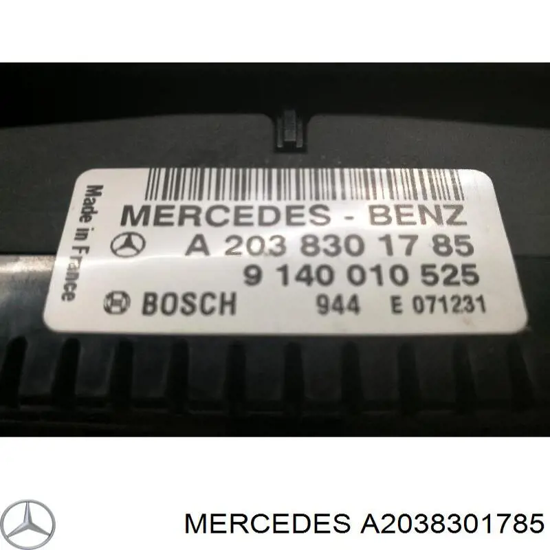 A2038301785 Mercedes блок управления режимами отопления/кондиционирования