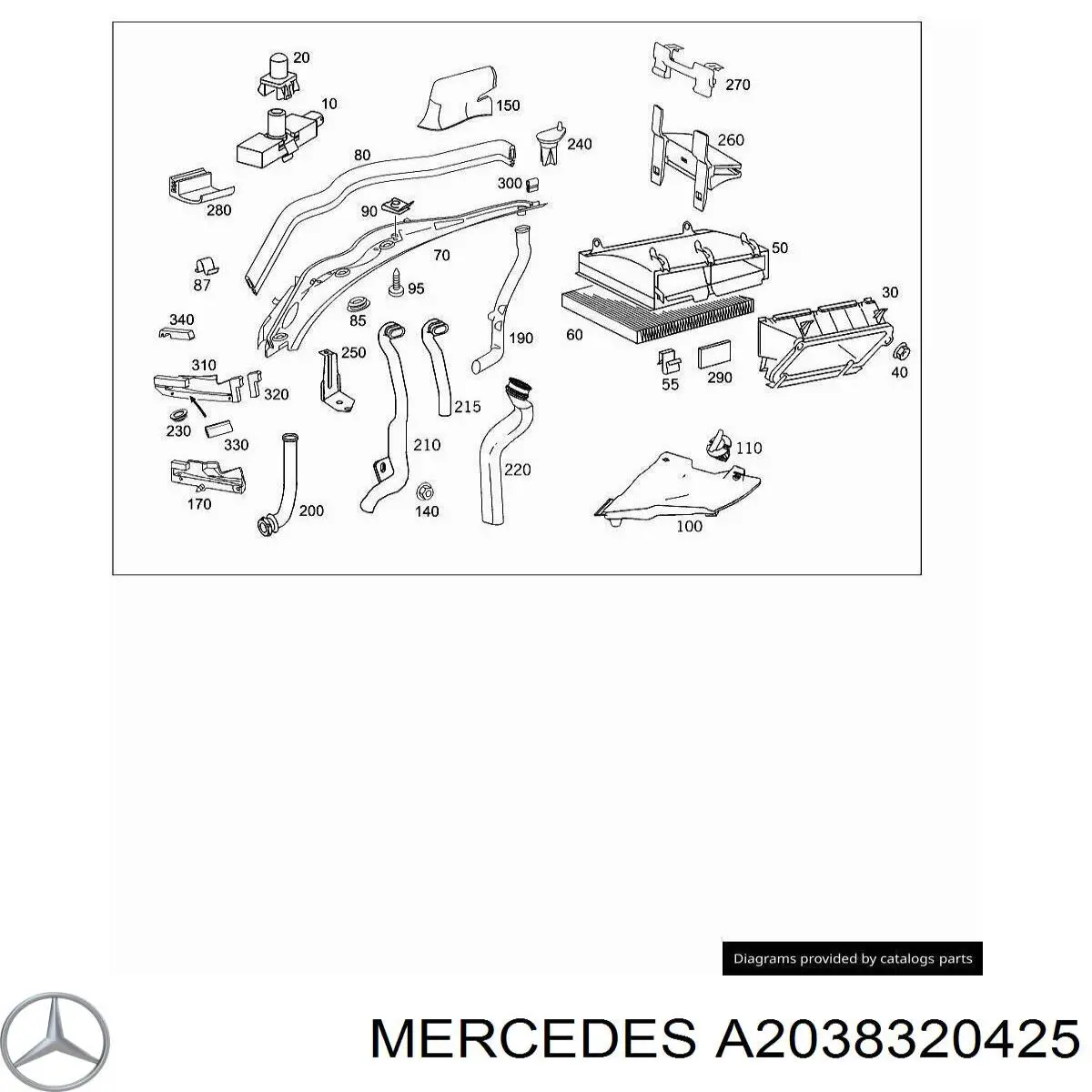  Mercedes A2038320425 цена, от 2.53 USD
