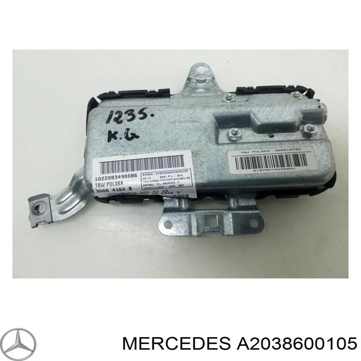 2038600105 Mercedes подушка безопасности (airbag пассажирская)