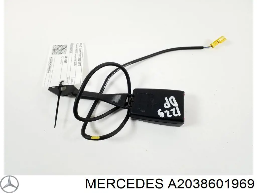 Купить A2038601969 Mercedes Рычаг (замок) фиксации ремня безопасности передний правый