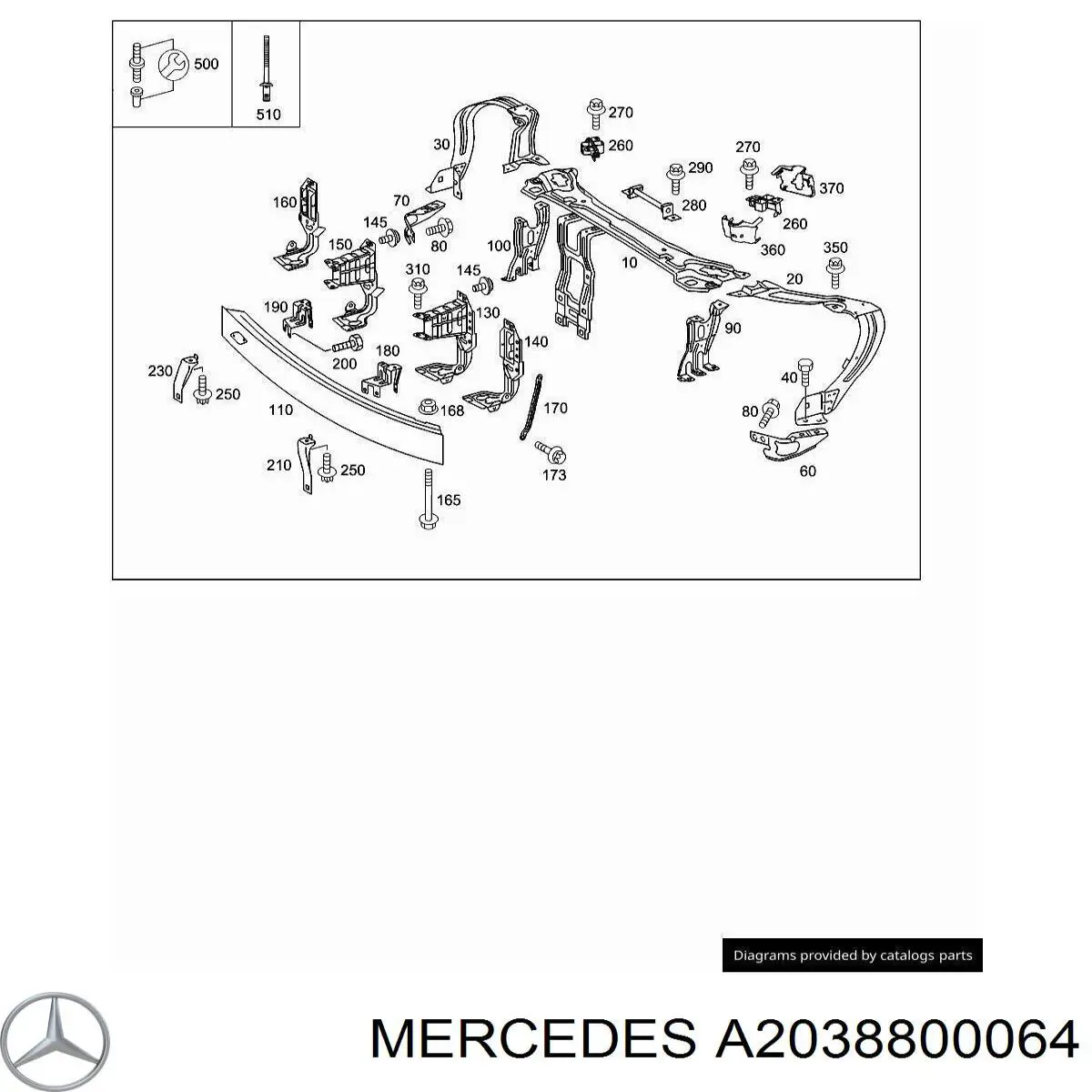  Mercedes A2038800064 цена, от 3.80 USD