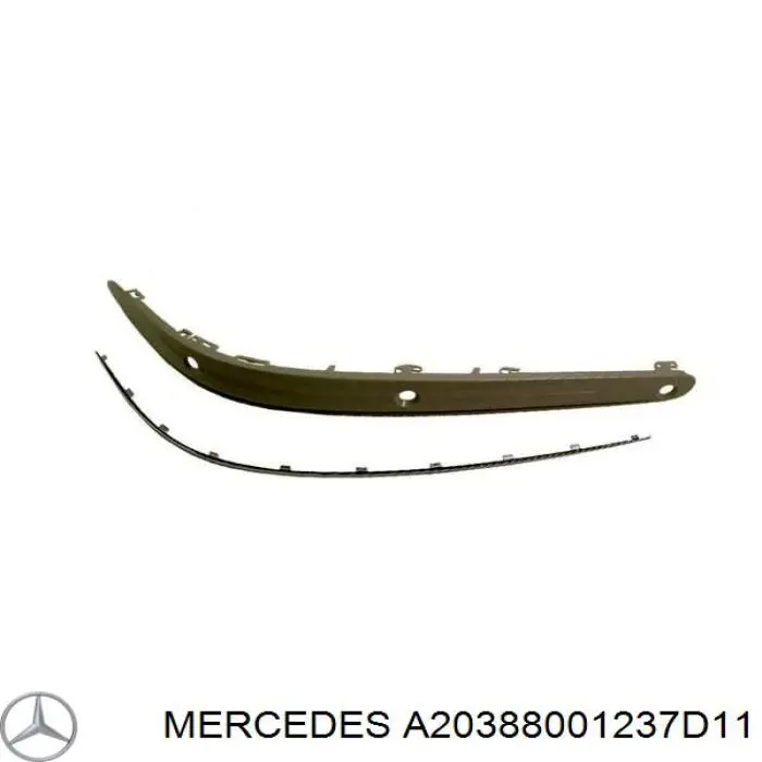 A20388001237D11 Mercedes grelha do radiador