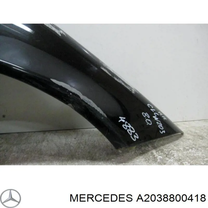 203880041864 Mercedes крыло переднее правое