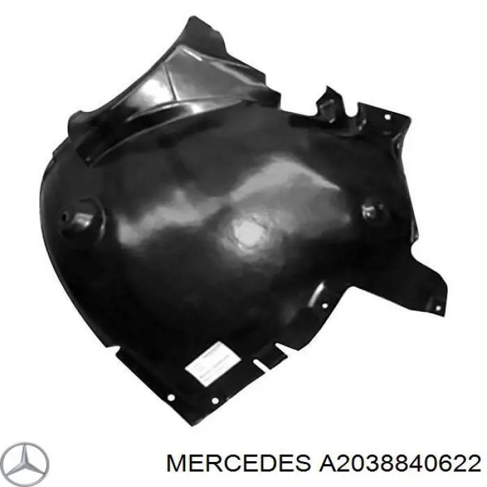 Купить A2038840622 Mercedes Подкрылок крыла переднего правый передний