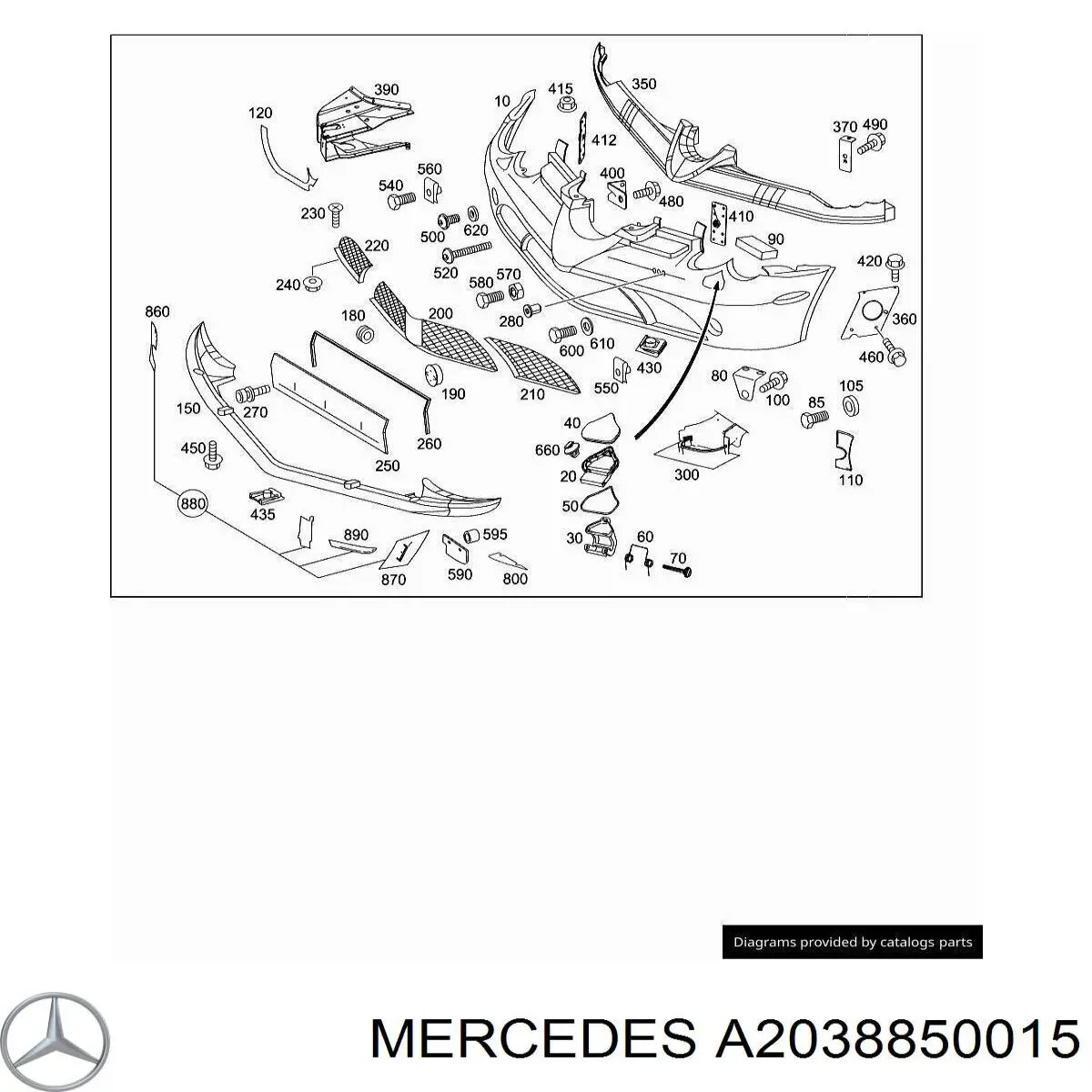 A2038850015 Mercedes 