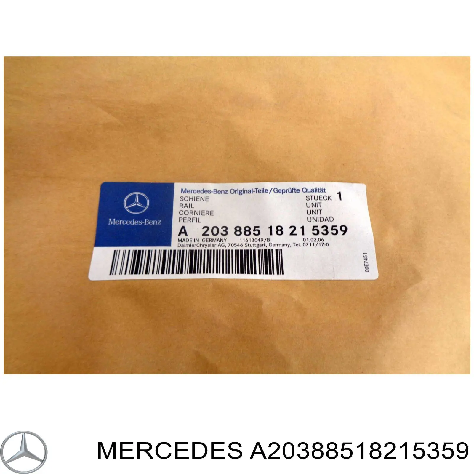 Молдинг бампера переднего правый A20388518219999 Mercedes