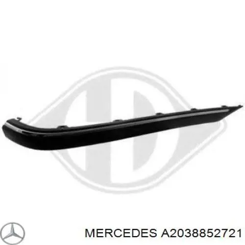 Купить A2038852721 Mercedes Накладка бампера заднего левая