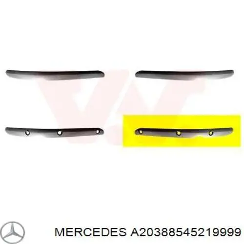 A20388545219744 Mercedes Молдинг переднего бампера, левый