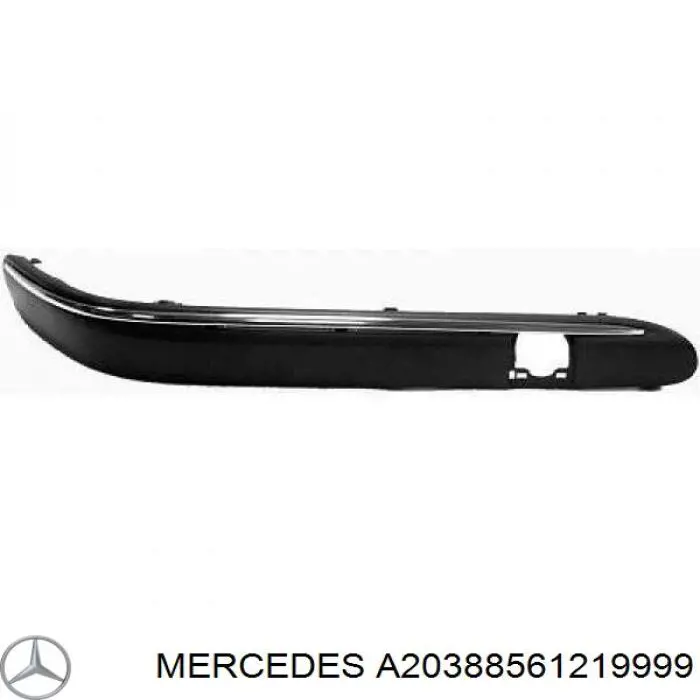 A20388561219999 Mercedes молдинг бампера переднего левый