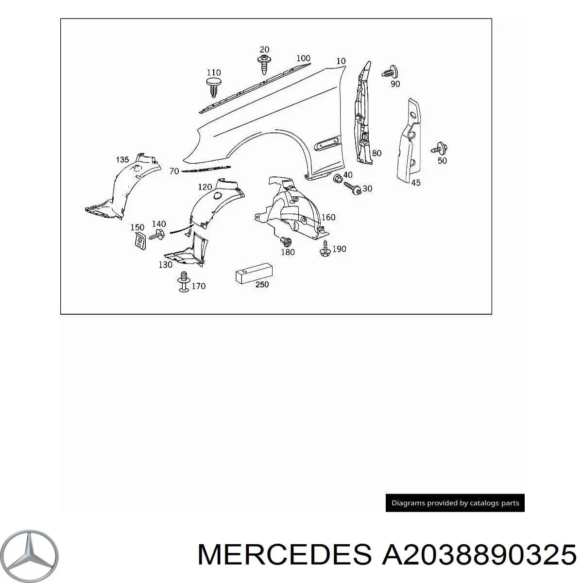  Mercedes A2038890325 цена, от 12.67 USD